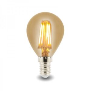 BOMBILLA LED DE FILAMENTO 4W E14 P45 - Naranja