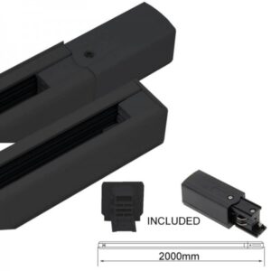 CARRIL TRIFASICO DE 1 METRO NEGRO
