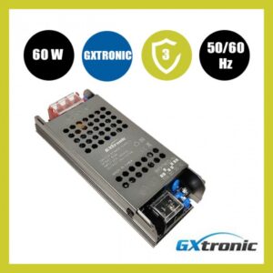 Fuente Alimentación 24V 60W 2.5A - Aluminio IP20 - GXtronic