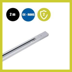 Carril Monofásico 2 metros REFORZADO para Focos LED