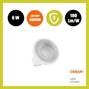 Dicroica LED 6W 38° GU10 - OSRAM CHIP DURIS E 2835