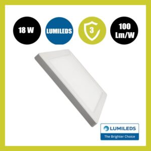 Downlight + Plafón LED - Cuadrado- MOSS BLANCO LUMILEDS - 18W AJUSTABLE - CCT Color Seleccionable