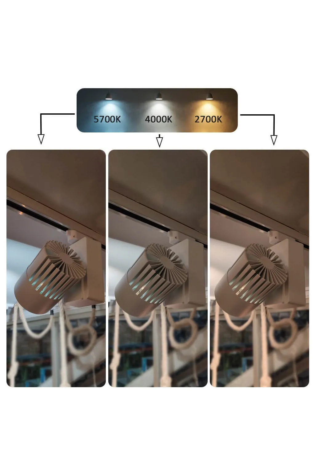 Foco LED 40W 3CCT - Carril Monofásico - 4400Lm - CRI +98 - Imagen 3